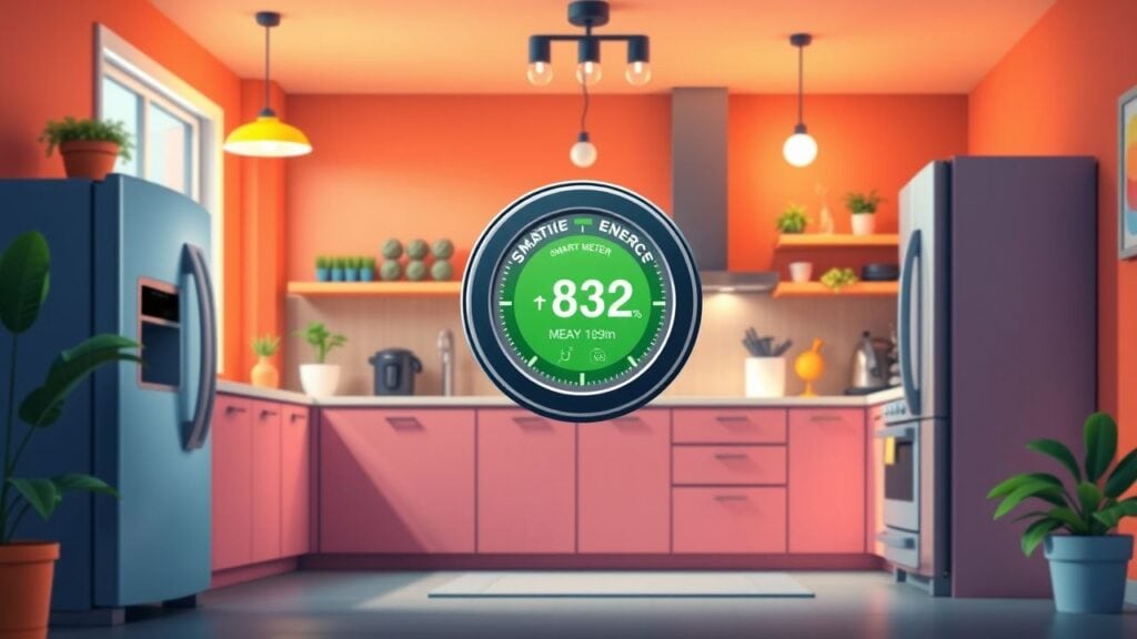 Een energiezuinige keuken met moderne technologieën en duurzame apparaten.