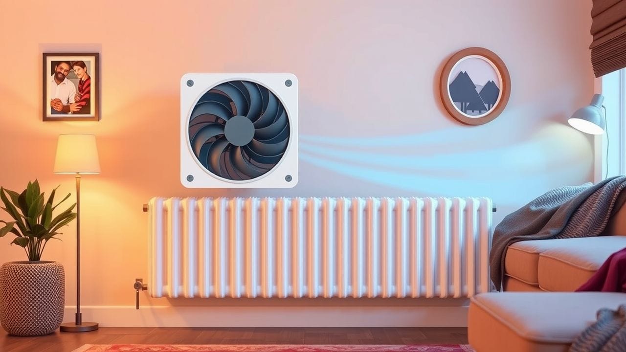 Een SpeedComfort radiatorventilator zorgt voor een comfortabele en warme sfeer in een huiselijke omgeving. Een SpeedComfort radiatorventilator zorgt voor een comfortabele en warme sfeer in een huiselijke omgeving.