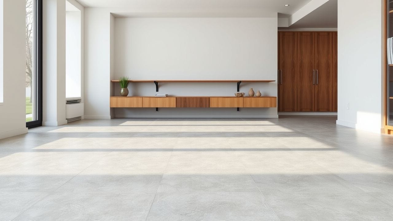 Een modern en stijlvol woonkamerontwerp met vloerverwarming. Een modern en stijlvol woonkamerontwerp met vloerverwarming.